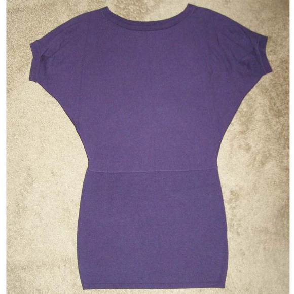 New EXPRESS Sexy Short Purple Sweater Dress M 8 - Picture 3 of 7